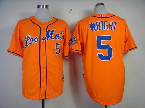 Custom Fan-Made David Wright Los New York Mets #5 Orange Baseball Jersey
