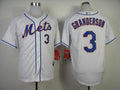 Custom Fan-Made Curtis Granderson New York Mets #3 White Baseball Jersey