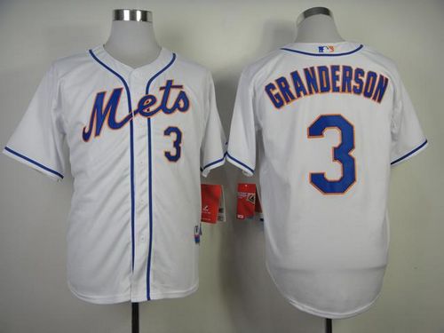 Custom Fan-Made Curtis Granderson New York Mets #3 White Baseball Jersey