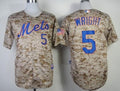 Custom Fan-Made David Wright Camo New York Mets #5 Baseball Jersey
