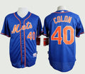 Custom Fan-Made Bartolo Colon New York Mets #40 Blue Baseball Jersey
