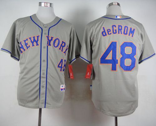 Custom Fan-Made Jacob DeGrom New York Mets #48 Grey Baseball Jersey