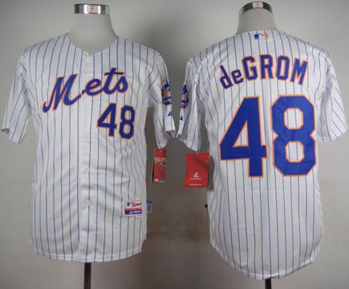 Custom Fan-Made Jacob DeGrom New York Mets #48 White Baseball Jersey