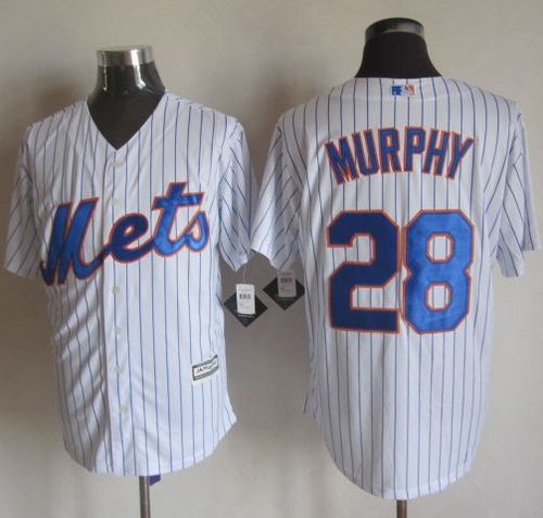 Custom Fan-Made Daniel Murphy New York Mets #28 White Baseball Jersey