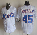 Custom Fan-Made Zack Wheeler New York Mets #45 White Baseball Jersey