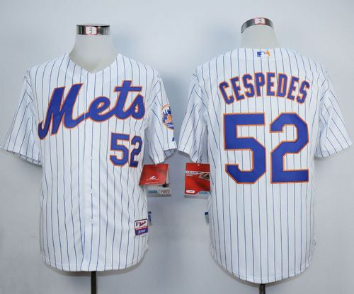 Custom Fan-Made Yoenis Cespedes New York Mets #52 White Baseball Jersey