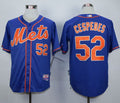 Custom Fan-Made Yoenis Cespedes New York Mets #52 Blue Baseball Jersey