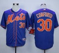 Custom Fan-Made Michael Conforto New York Mets #30 Blue Baseball Jersey
