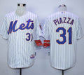 Custom Fan-Made Mike Piazza New York Mets #31 White Baseball Jersey