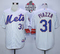 Custom Fan-Made Mike Piazza New York Mets #31 White 2015 Baseball Jersey