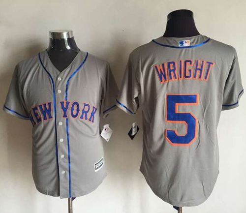 Custom Fan-Made David Wright New York Mets #5 Grey Baseball Jersey