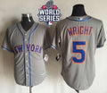 Custom Fan-Made David Wright New York Mets #5 Grey 2015 Baseball Jersey