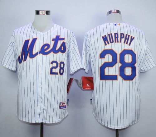 Custom Fan-Made Daniel Murphy New York Mets #28 White Baseball Jersey