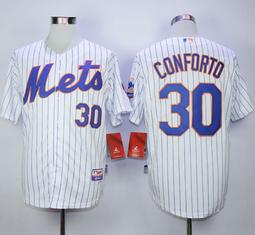 Custom Fan-Made Michael Conforto New York Mets #30 White Baseball Jersey