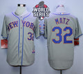 Custom Fan-Made Steven Matz New York Mets #32 Grey 2015 Baseball Jersey