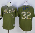 Custom Fan-Made Steven Matz Camo New York Mets #32 Green Baseball Jersey