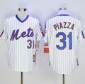Custom Fan-Made Mike Piazza New York Mets #31 White Throwback Baseball Jersey
