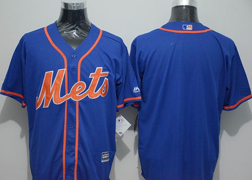 Custom Fan-Made Blue New York Mets Baseball Jersey New York Mets Blue Baseball Jersey