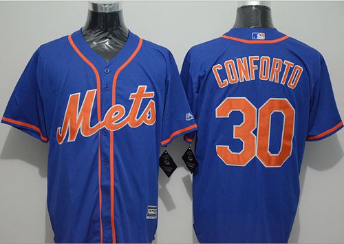 Custom Fan-Made Michael Conforto New York Mets #30 Blue Baseball Jersey