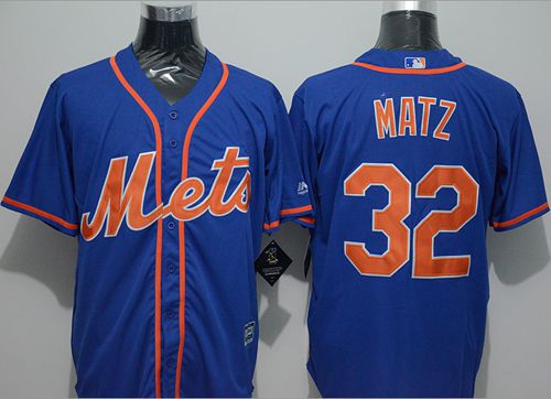 Custom Fan-Made Steven Matz New York Mets #32 Blue Baseball Jersey