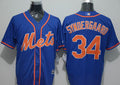 Custom Fan-Made Noah Syndergaard New York Mets #34 Blue Baseball Jersey