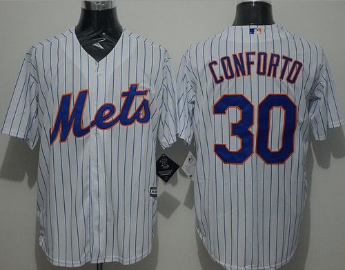 Custom Fan-Made Michael Conforto New York Mets #30 White Baseball Jersey
