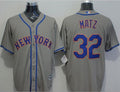 Custom Fan-Made Steven Matz New York Mets #32 Grey Baseball Jersey