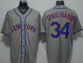 Custom Fan-Made Noah Syndergaard New York Mets #34 Grey Baseball Jersey