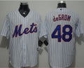 Custom Fan-Made Jacob DeGrom New York Mets #48 White Baseball Jersey