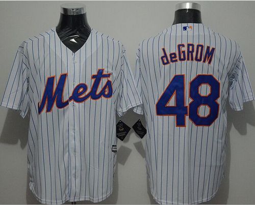 Custom Fan-Made Jacob DeGrom New York Mets #48 White Baseball Jersey