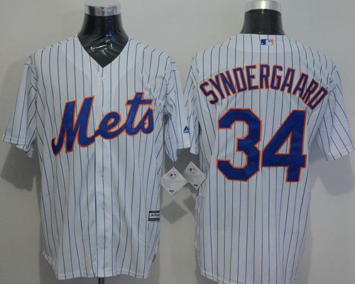 Custom Fan-Made Noah Syndergaard New York Mets #34 White Baseball Jersey