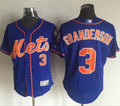 Custom Fan-Made Curtis Granderson New York Mets #3 Blue Baseball Jersey