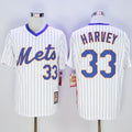 Custom Fan-Made Matt Harvey Cooperstown New York Mets #33 White Baseball Jersey