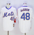 Custom Fan-Made Jacob DeGrom Cooperstown New York Mets #48 White Baseball Jersey