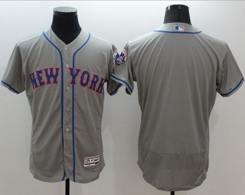 Custom Fan-Made Grey New York Mets Baseball Jersey New York Mets Grey Baseball Jersey
