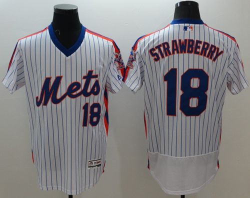 Custom Fan-Made Darryl Strawberry New York Mets #18 White Baseball Jersey