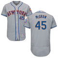 Custom Fan-Made Tug McGraw New York Mets #45 Grey Baseball Jersey