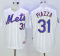 Custom Fan-Made Mike Piazza New York Mets #31 White 2016 Baseball Jersey