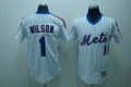 Custom Fan-Made Mookie Wilson Blue New York Mets #1 Blue Throwback Baseball Jersey