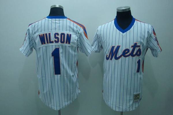 Custom Fan-Made Mookie Wilson Blue New York Mets #1 Blue Throwback Baseball Jersey