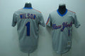 Custom Fan-Made Mookie Wilson New York Mets #1 Grey Throwback Baseball Jersey