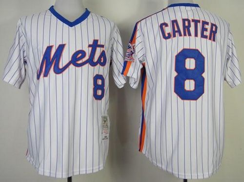 Custom Fan-Made Gary Carter Blue New York Mets #8 Blue Throwback Baseball Jersey