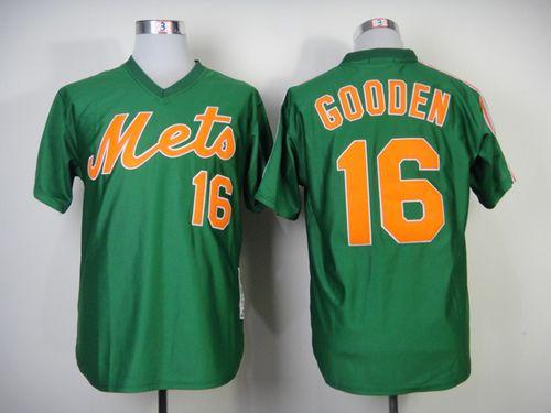 Custom Fan-Made Dwight Gooden New York Mets #16 Green 1985 Throwback Baseball Jersey