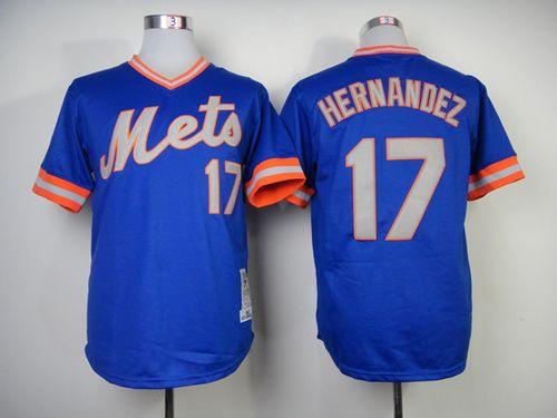 Custom Fan-Made Keith Hernandez New York Mets #17 Blue 1983 Throwback Baseball Jersey