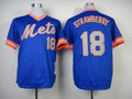 Custom Fan-Made Darryl Strawberry New York Mets #18 Blue 1983 Throwback Baseball Jersey