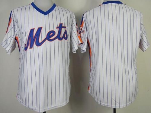 Custom Fan-Made White Throwback New York Mets Baseball Jersey New York Mets White Throwback Baseball Jersey