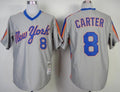 Custom Fan-Made Gary Carter New York Mets #8 Grey Throwback Baseball Jersey