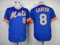 Custom Fan-Made Gary Carter New York Mets #8 Blue 1983 Throwback Baseball Jersey