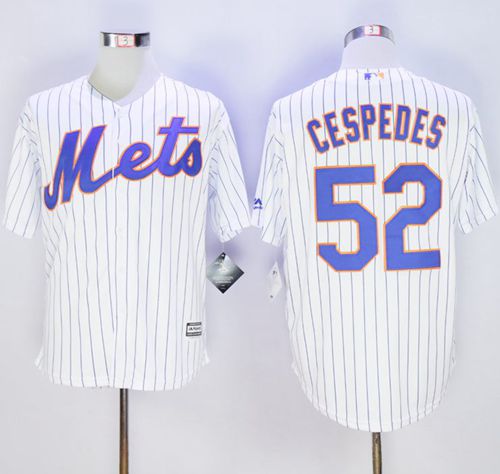 Custom Fan-Made Yoenis Cespedes New York Mets #52 White Baseball Jersey