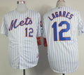 Custom Fan-Made Juan Lagares New York Mets #12 White Baseball Jersey